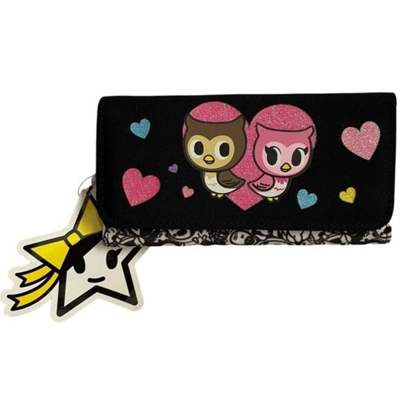 NWT Tokidoki x Neon Star Sparkling Owl Long Envelope Wallet - Picture 1 of 9